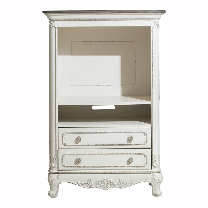 Cinderella Antique White Armoire - Ornate Home
