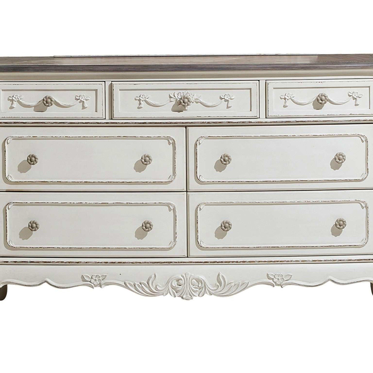 Homelegance Cinderella Antique White Dresser | Ornate Home Homelegance Cinderella Antique White Dresser | Ornate Home