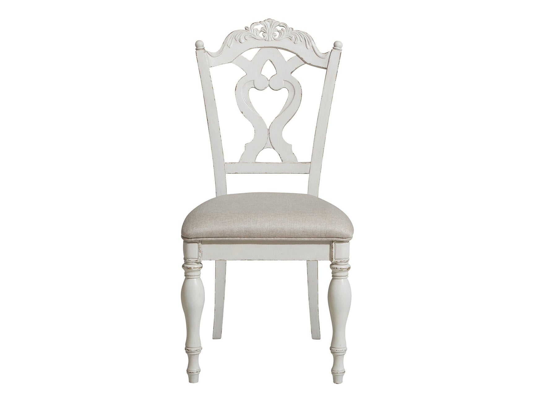 Cinderella Antique White Writing Desk Chair - Ornate Home