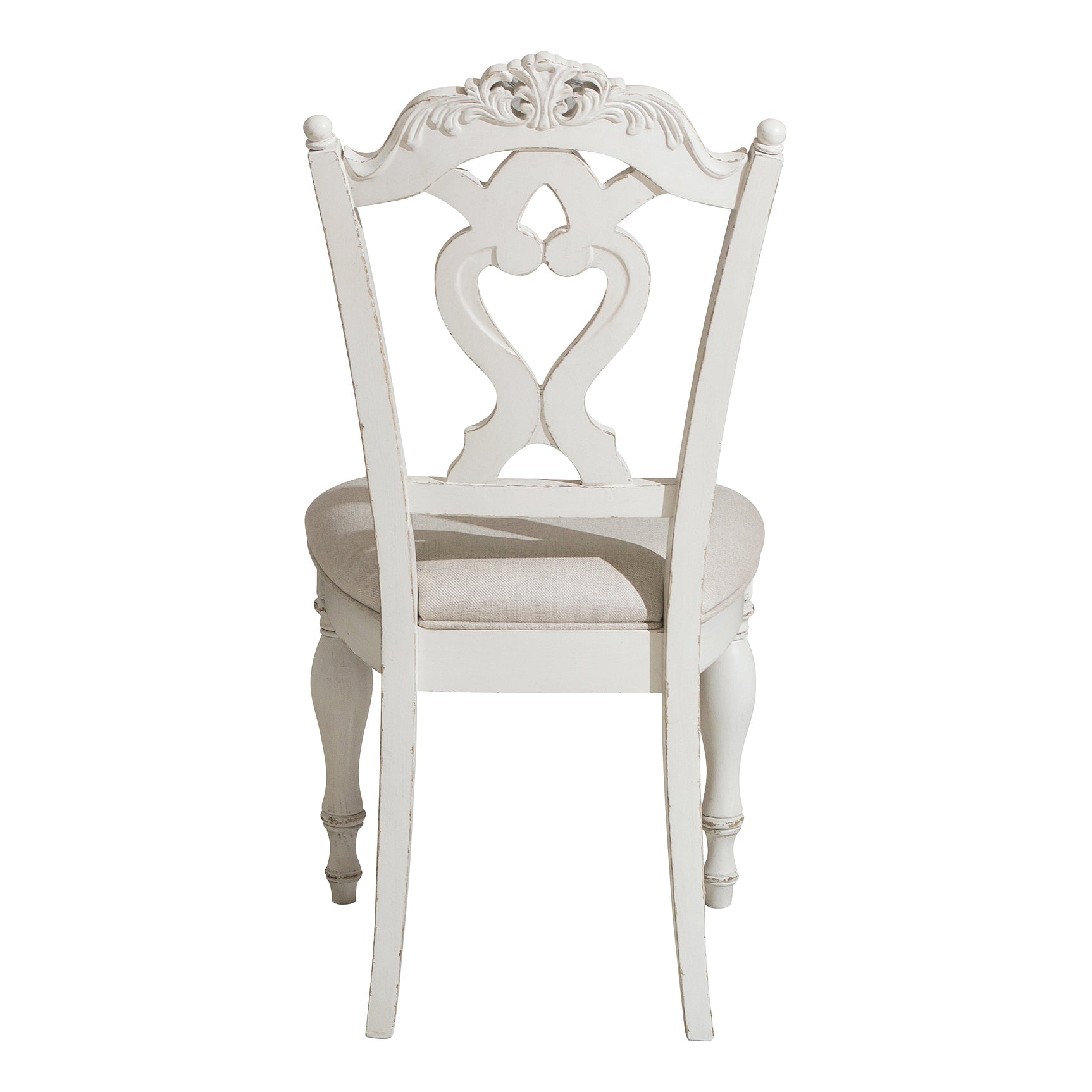 Cinderella Antique White Writing Desk Chair - Ornate Home