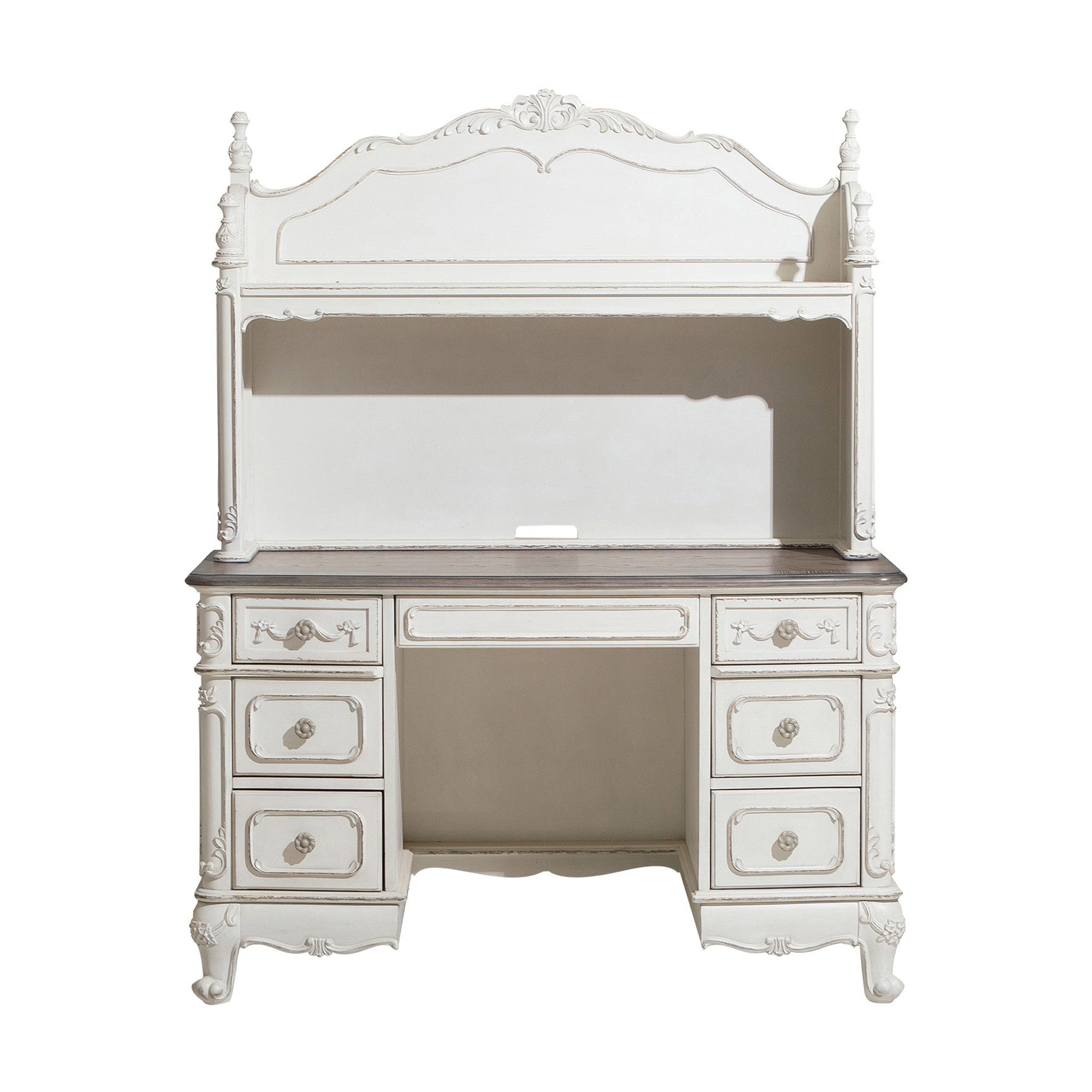 Cinderella Antique White Writing Desk - Ornate Home