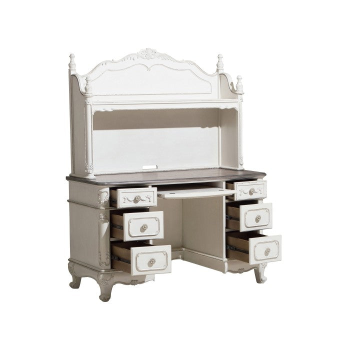 Cinderella Antique White Writing Desk - Ornate Home