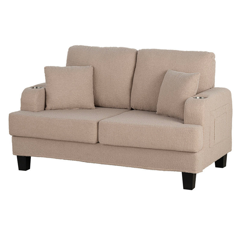 Cinderford Beige Loveseat - Ornate Home