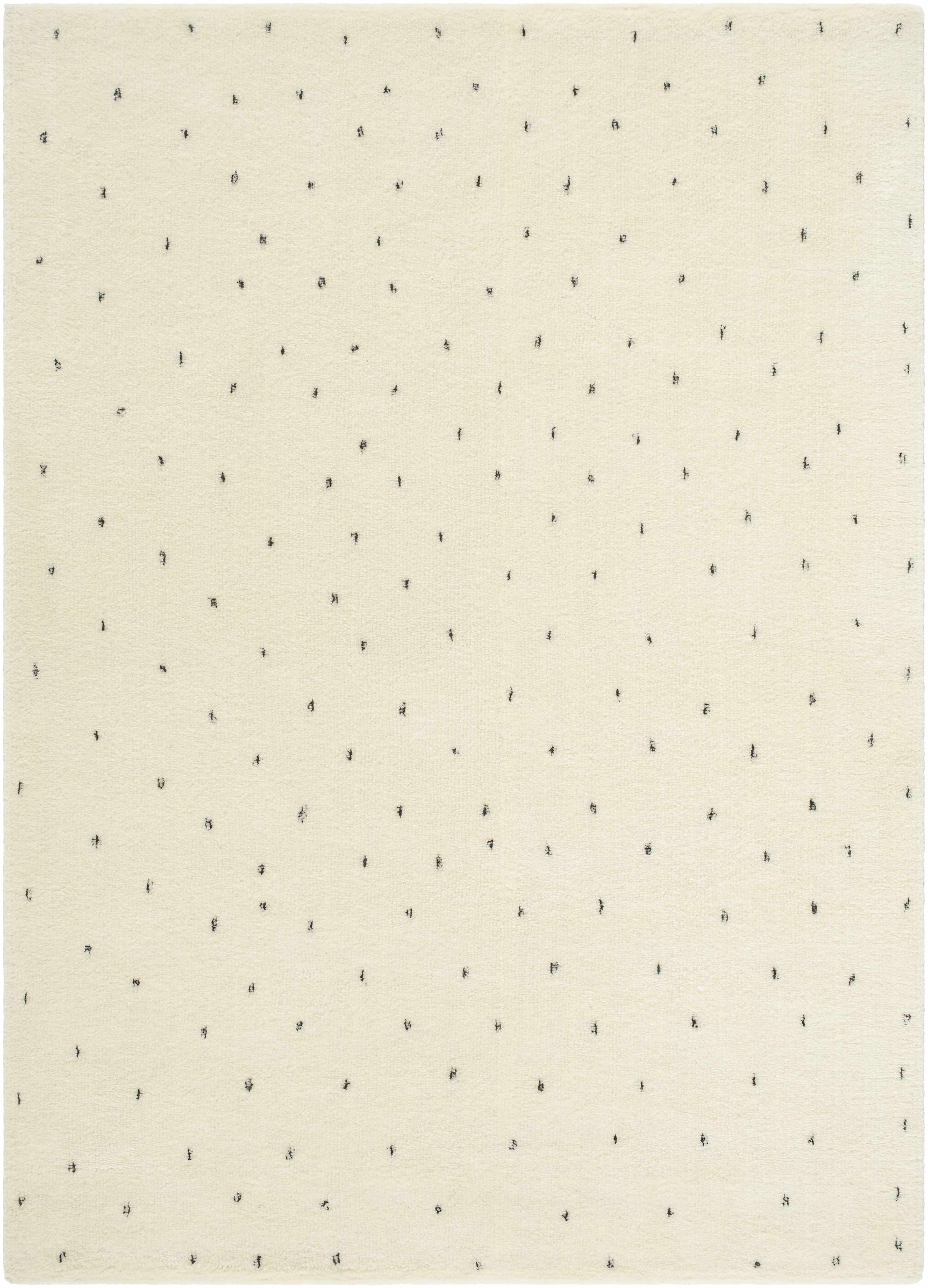 Cirila Dotted Ivory Washable Wool Rug - Ornate Home