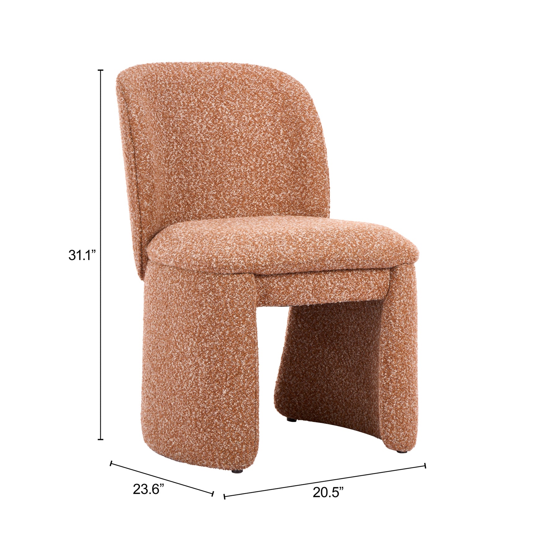 Citrine Biscuit Brown Dining Chair (Set of 2)