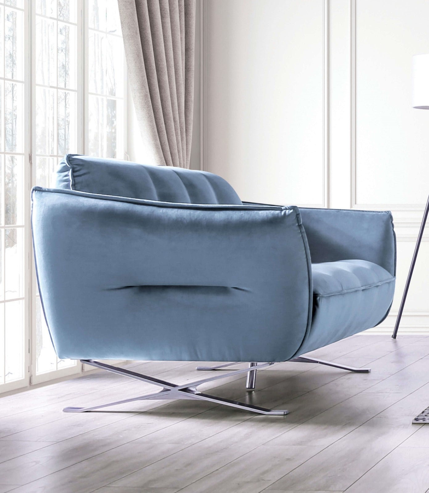 Civellutino Light Blue Sofa & Loveseat - Ornate Home