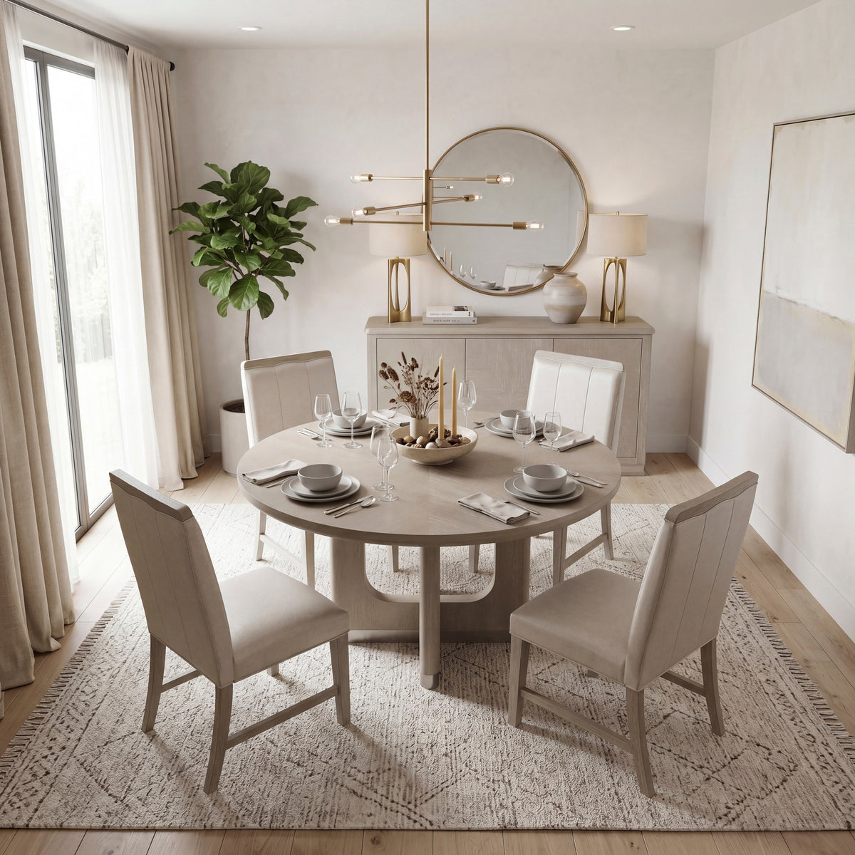 Clara Beige Dining Table Top - Ornate Home
