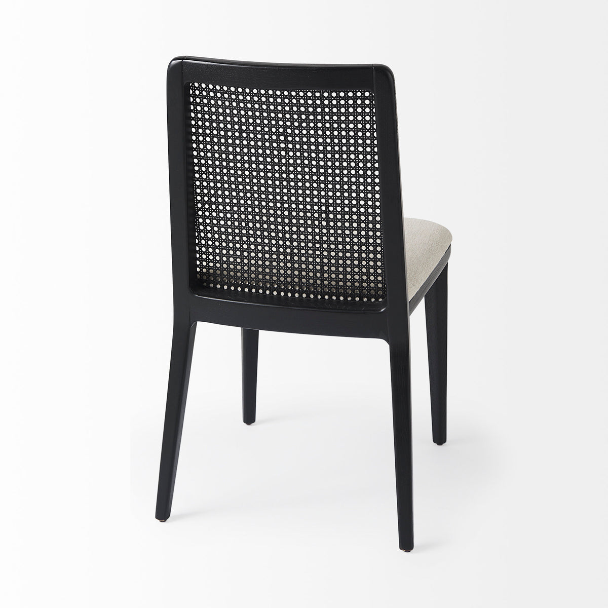 Clara Cream/Black Cane Back Dining Side Chair (Set of 2) - 69350 - Ornate Home