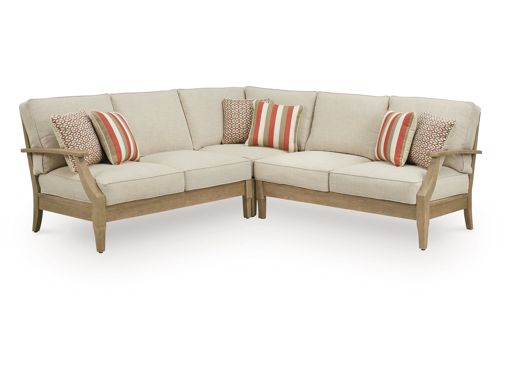 Clare View Beige 3-Piece Outdoor Sectional - Ornate Home