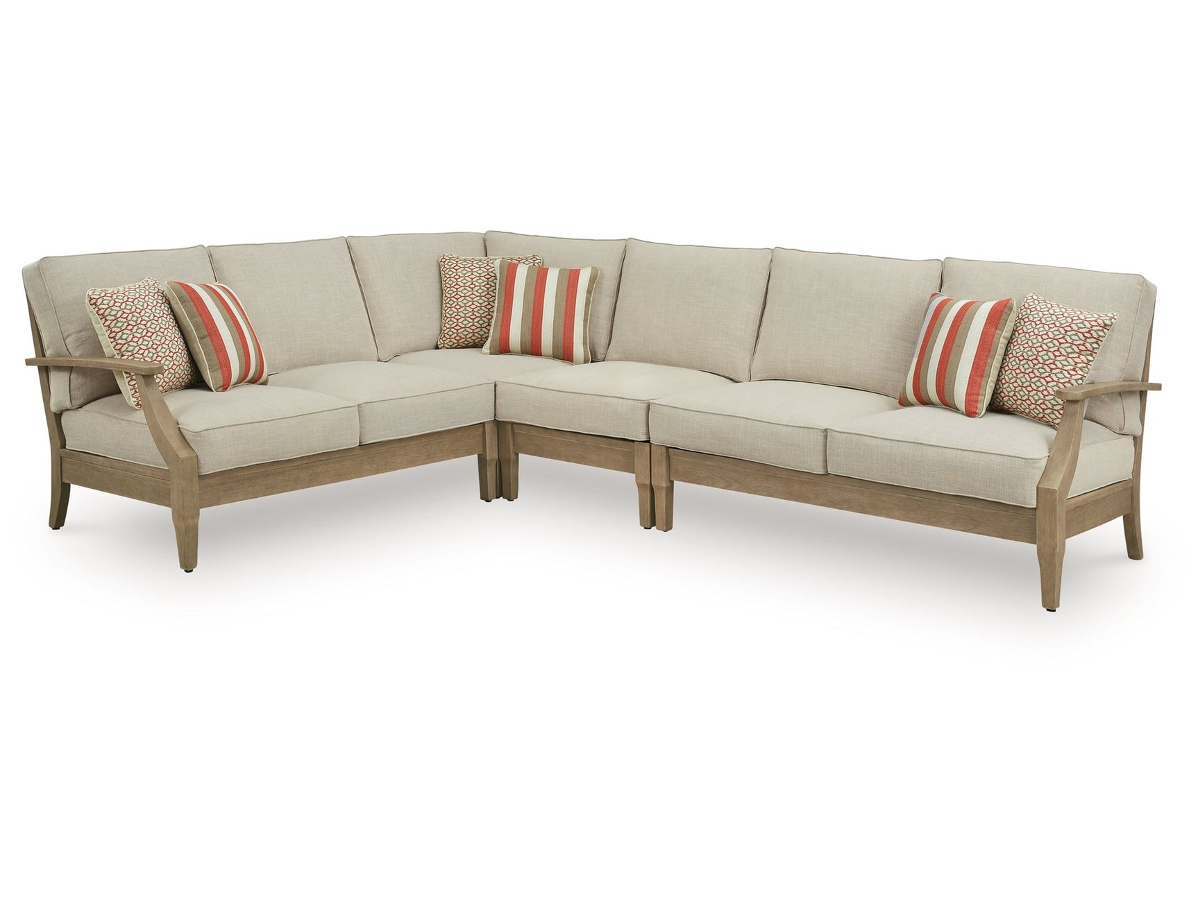 Clare View Beige 4-Piece Outdoor Sectional - Ornate Home