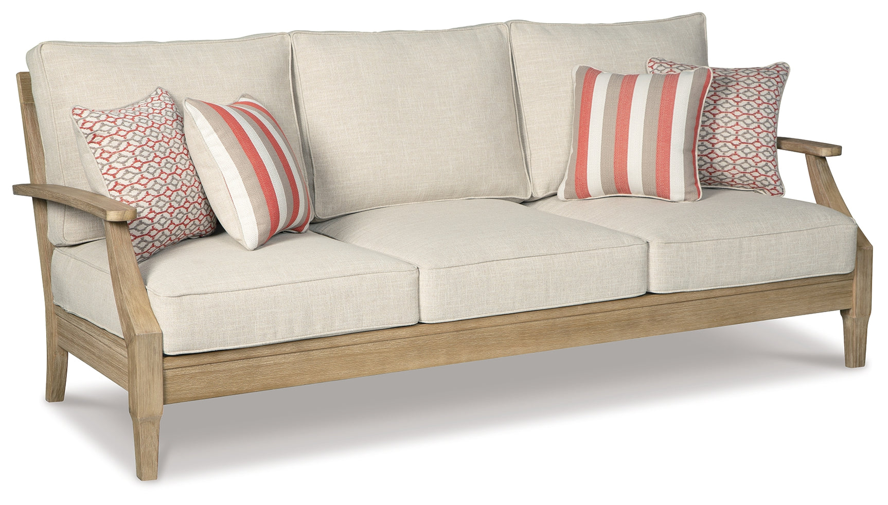 Clare View Beige Outdoor Sofa, Loveseat and Lounge Chair - Ornate Home