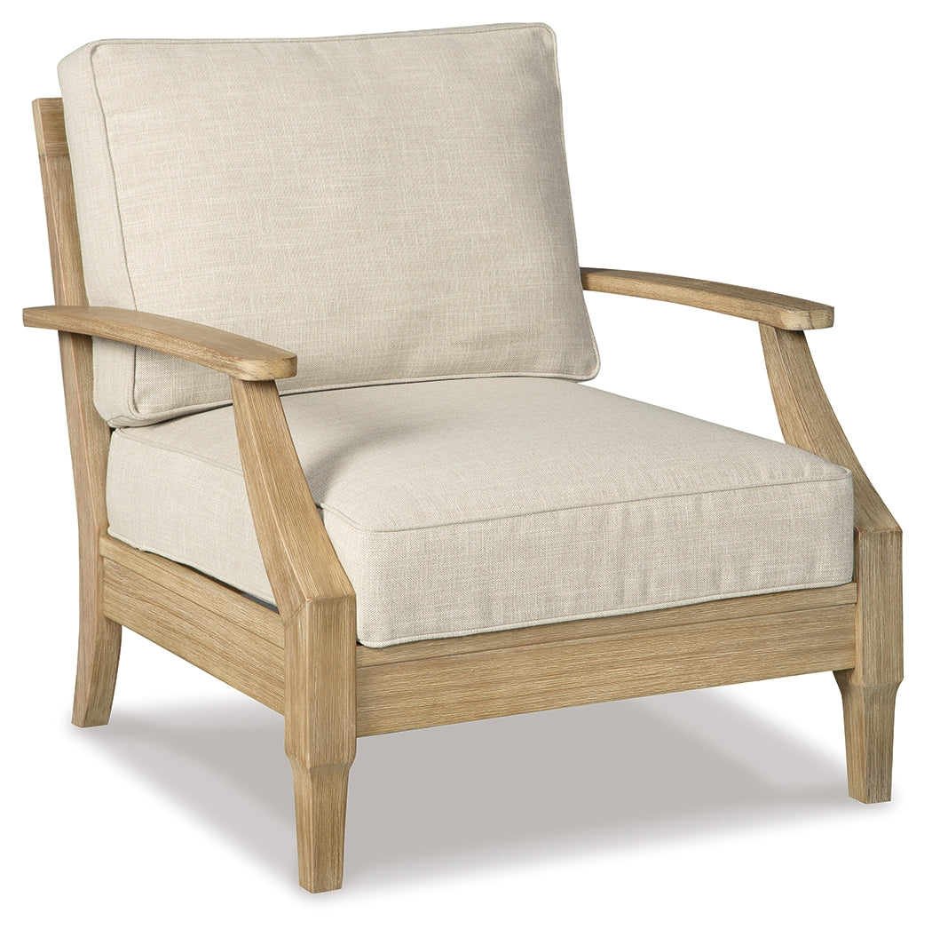 Clare View Beige Outdoor Sofa, Loveseat and Lounge Chair - Ornate Home