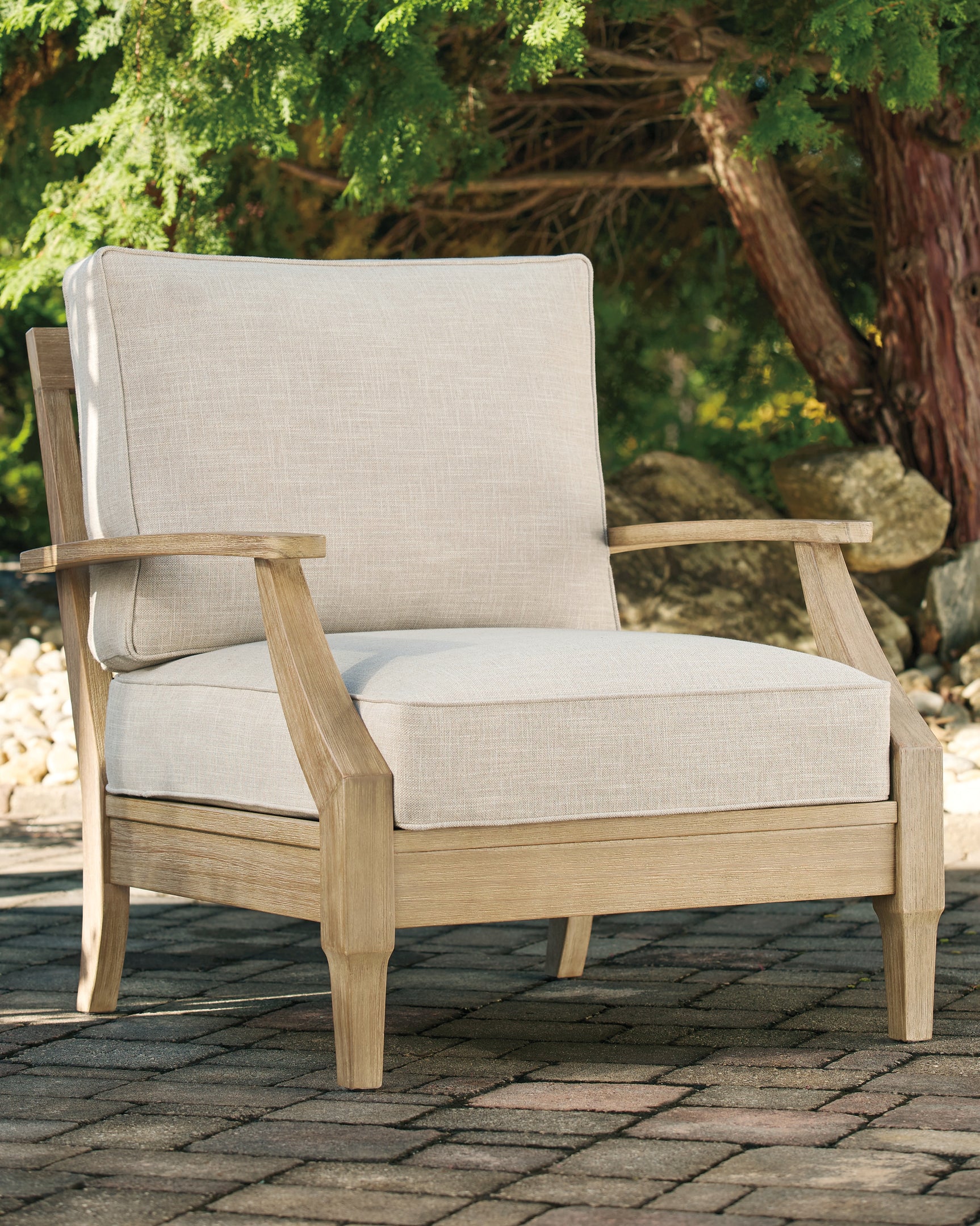 Clare View Beige Outdoor Sofa, Loveseat and Lounge Chair - Ornate Home