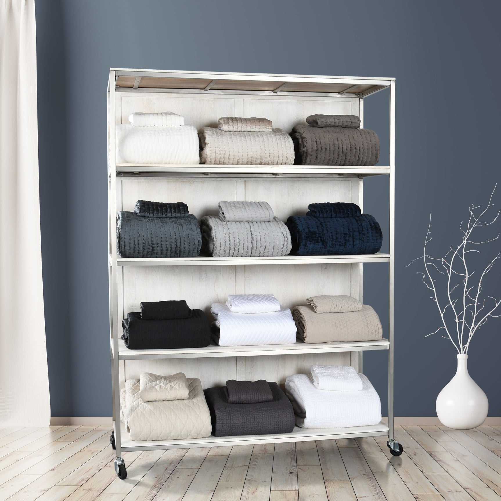Claremont Gray Rack Silver Rack - Ornate Home