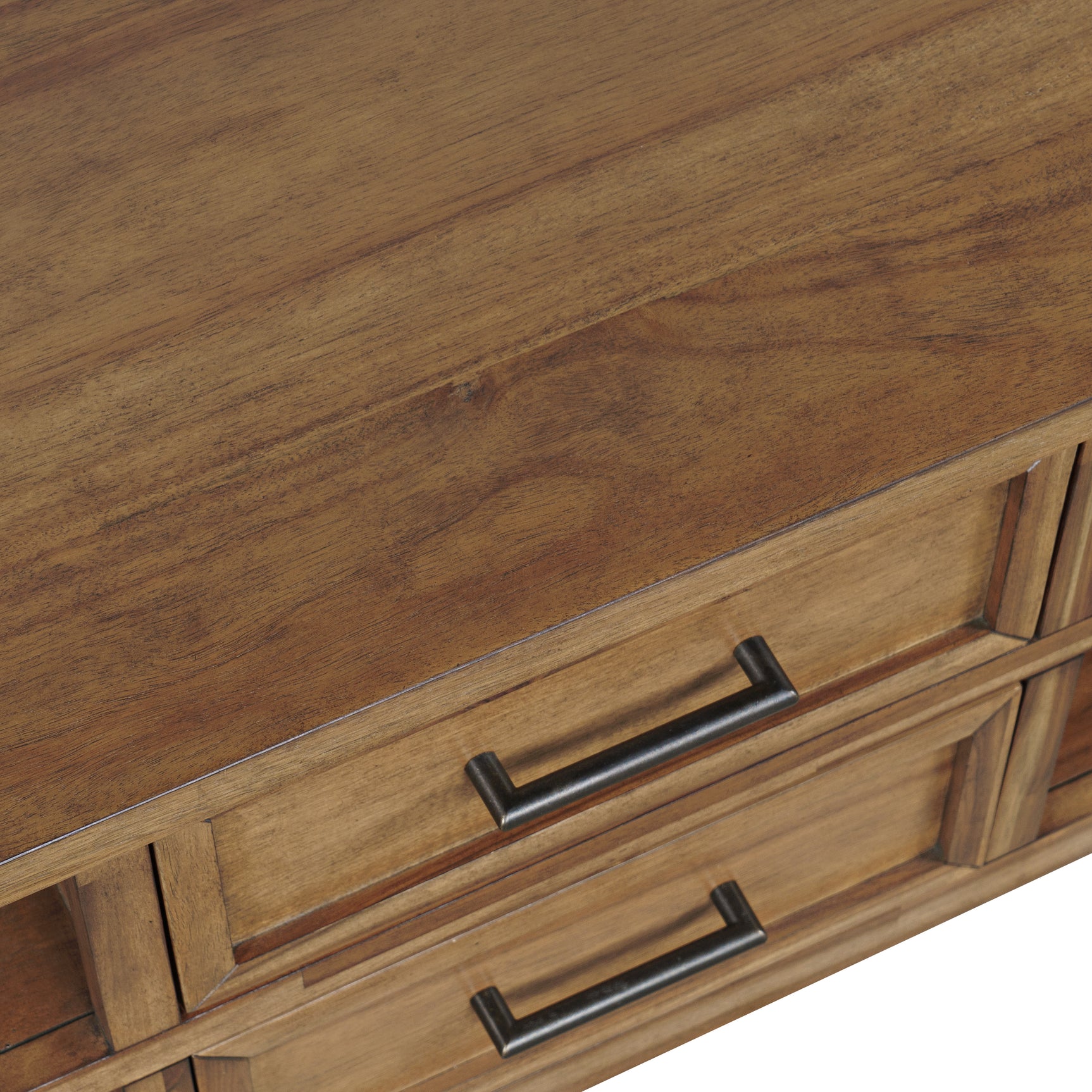 Claremont Light Brown Castered Storage Cocktail Table - Ornate Home