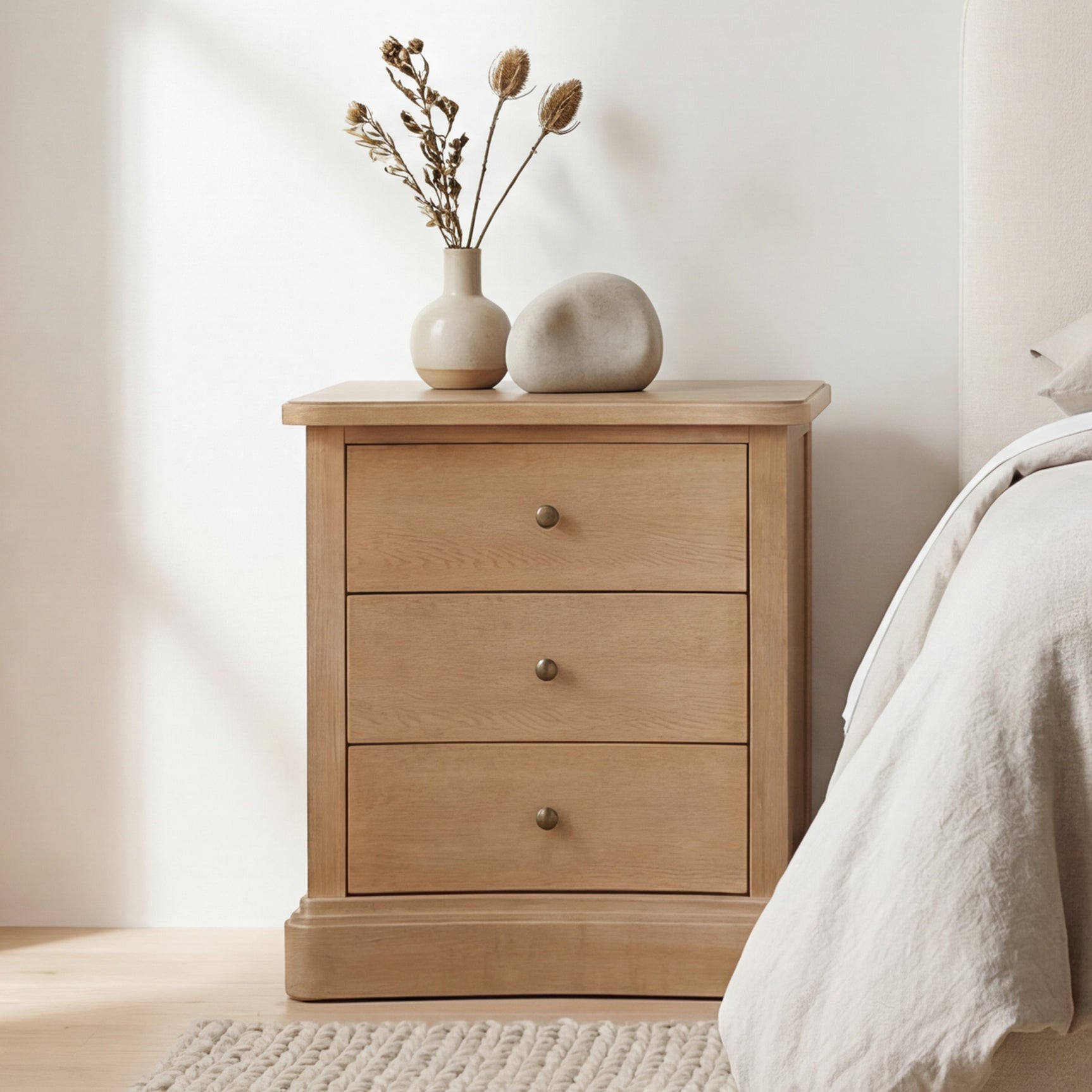 Clarence Natural Nightstand - Ornate Home