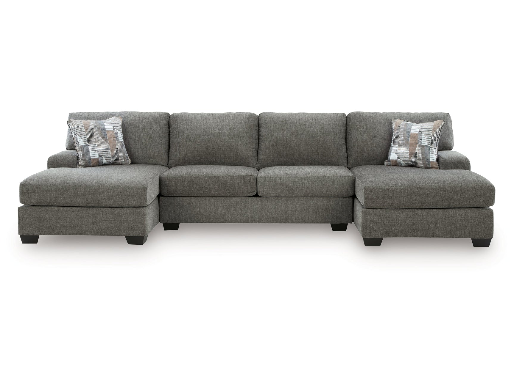 Clarington Greystone 3-Piece Sleeper Sectional with Double Chaise - Ornate Home