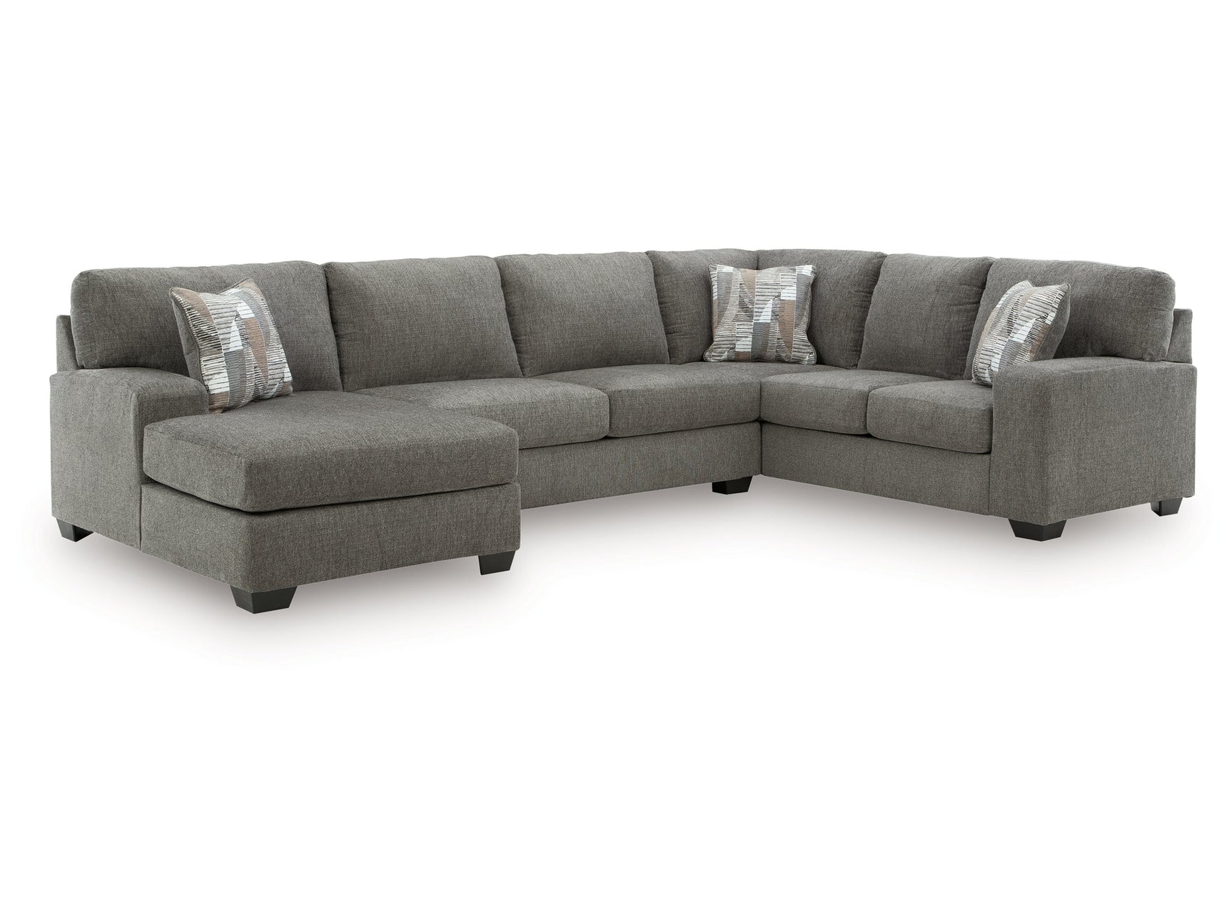 Clarington Greystone 3-Piece Sleeper Sectional with Left Chaise - Ornate Home