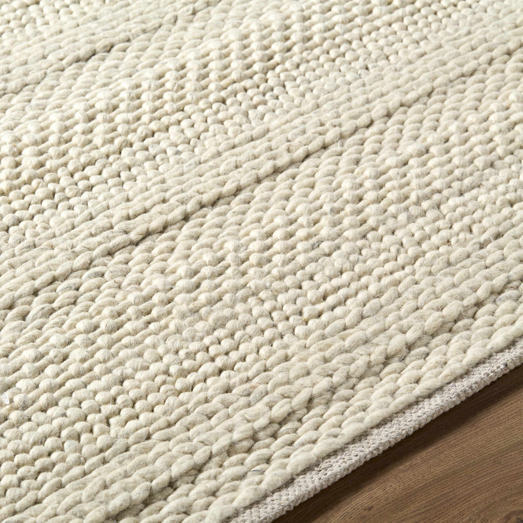Clarke Beige Textured Wool Rug - Ornate Home