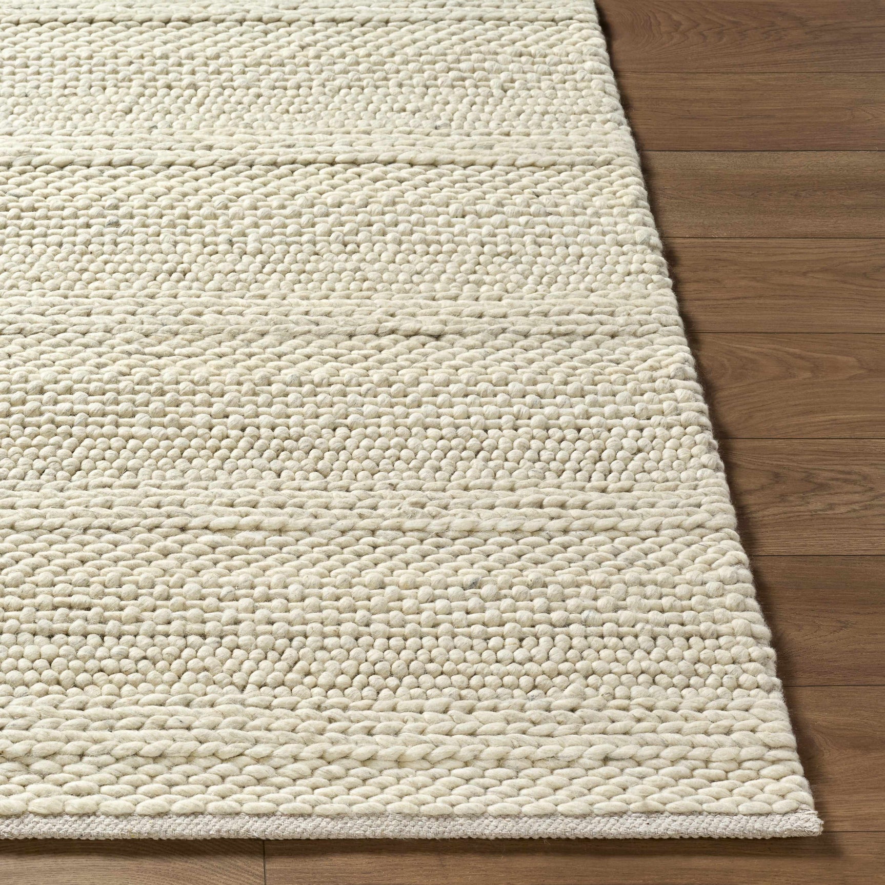 Clarke Beige Textured Wool Rug - Ornate Home