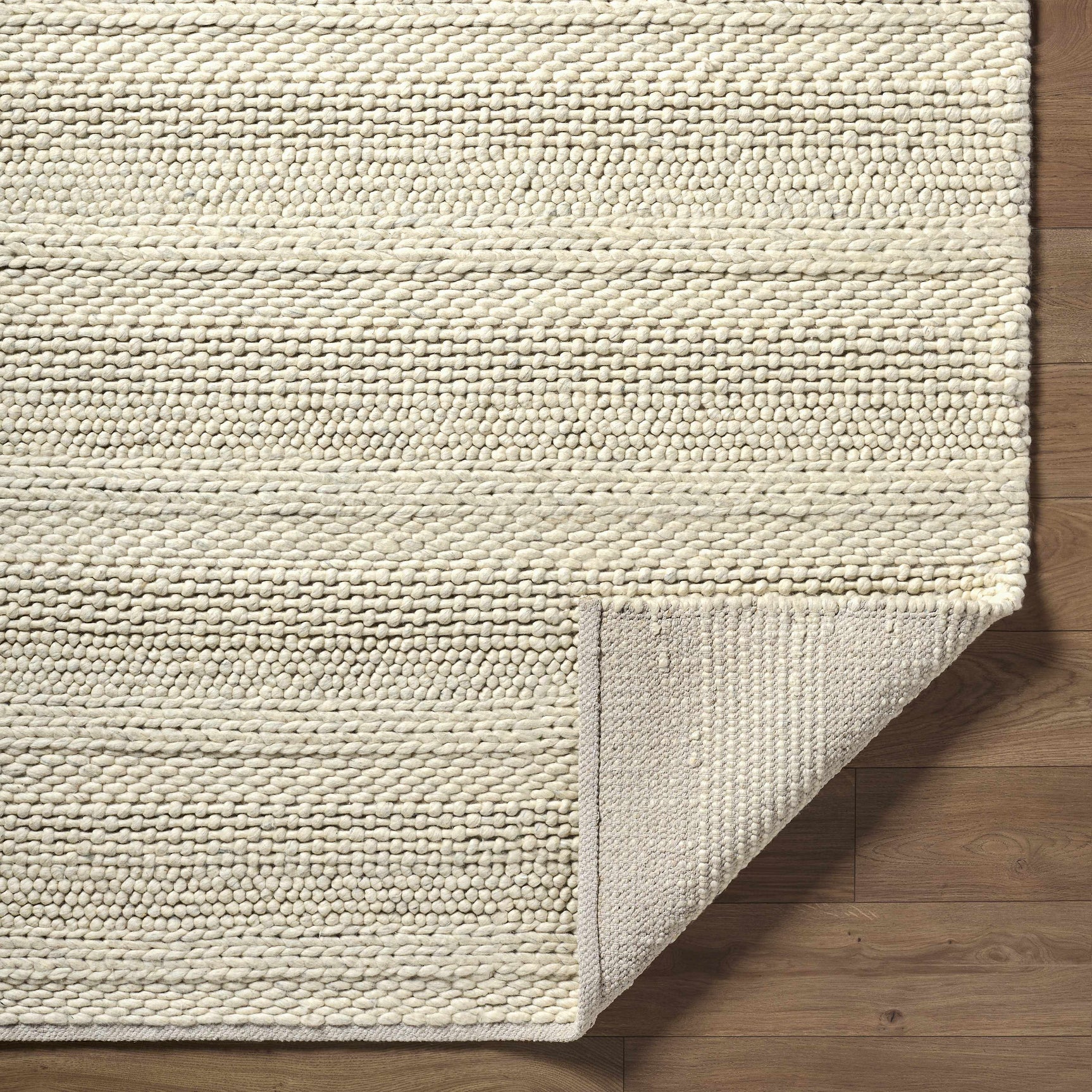 Clarke Beige Textured Wool Rug - Ornate Home