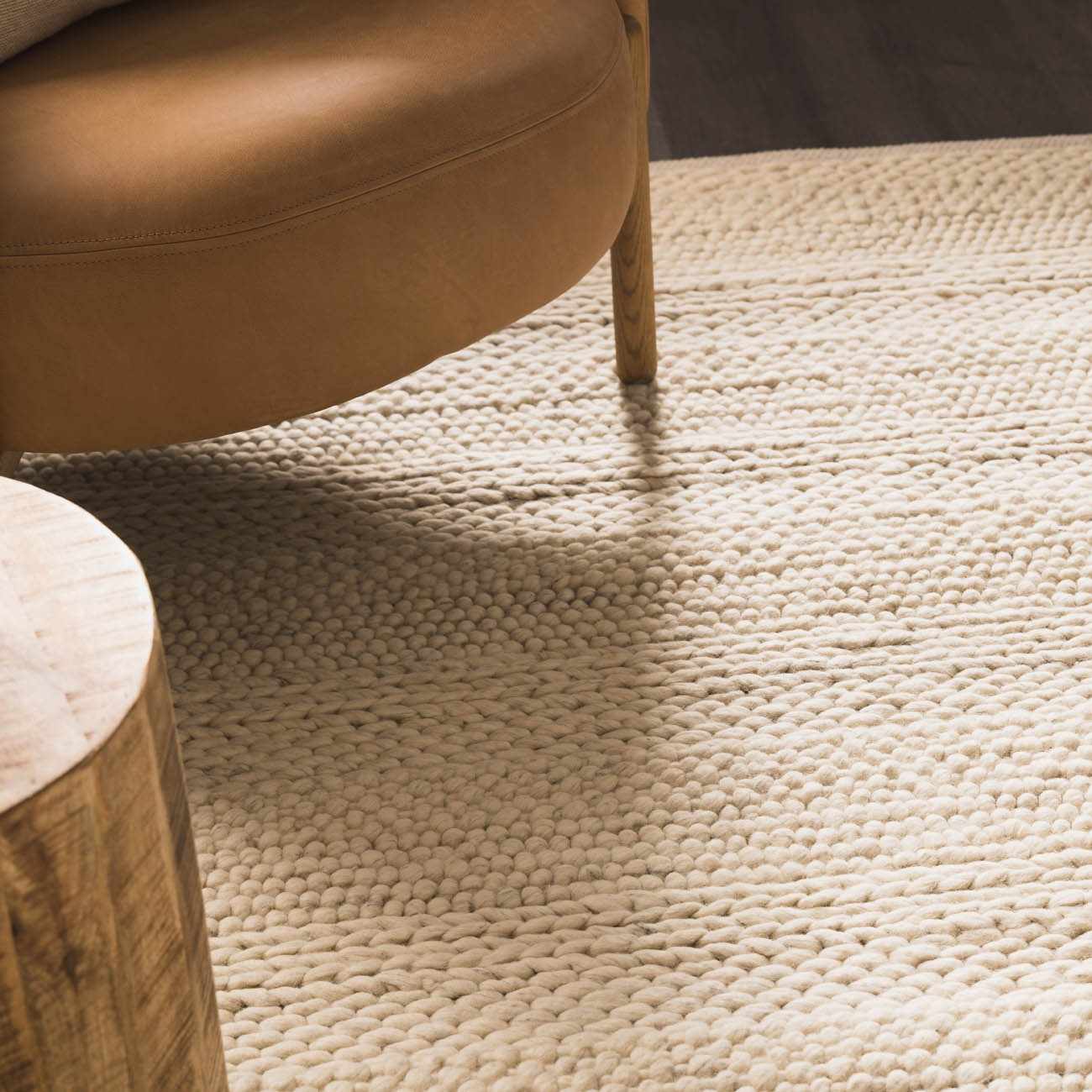 Clarke Beige Textured Wool Rug - Ornate Home