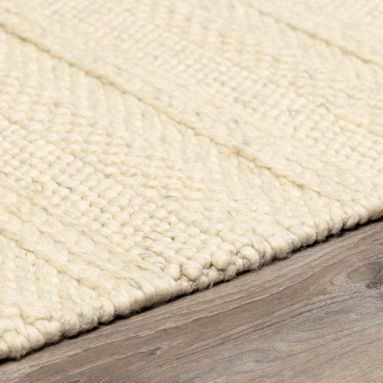 Clarke Beige Textured Wool Rug - Ornate Home