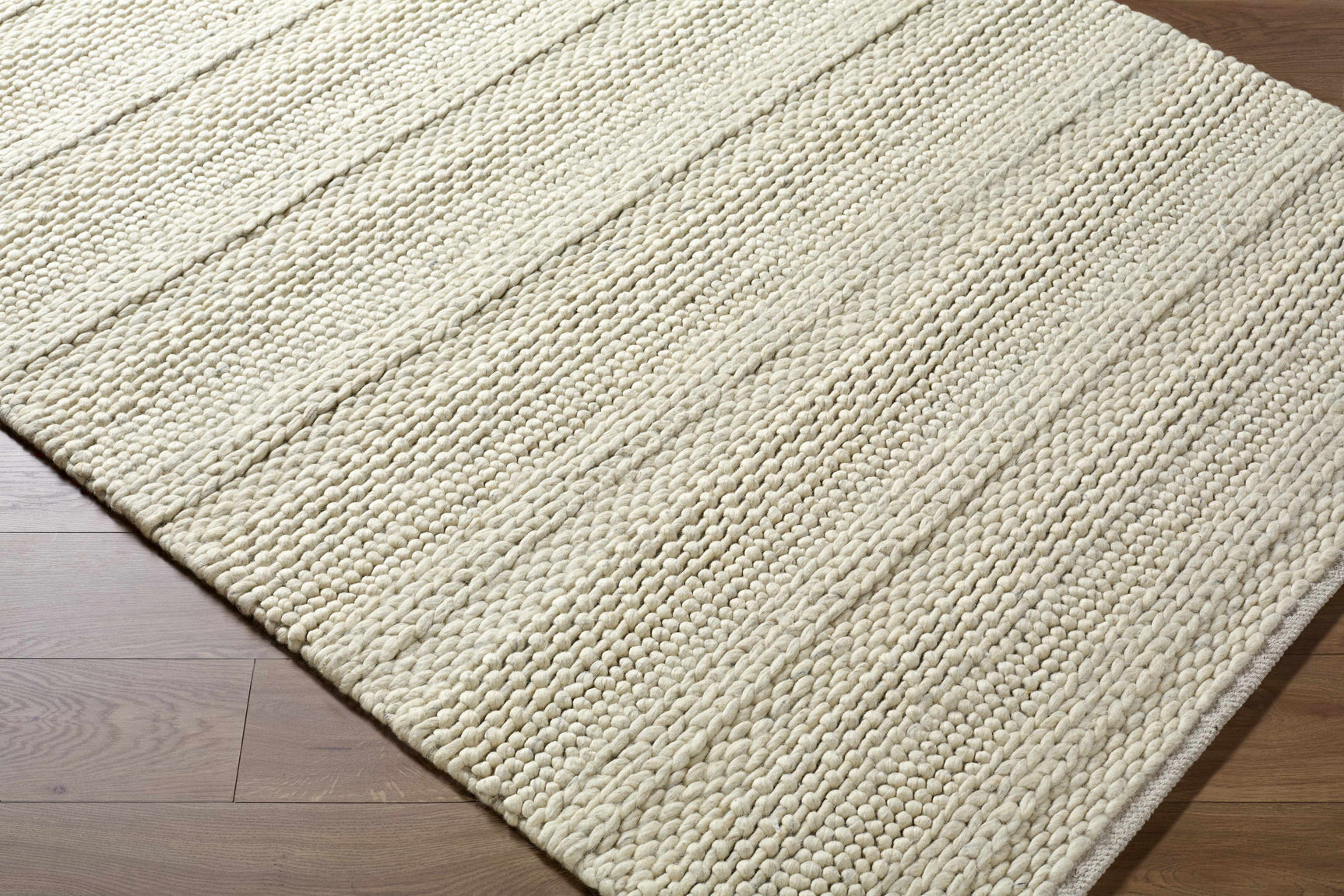 Clarke Beige Textured Wool Rug - Ornate Home