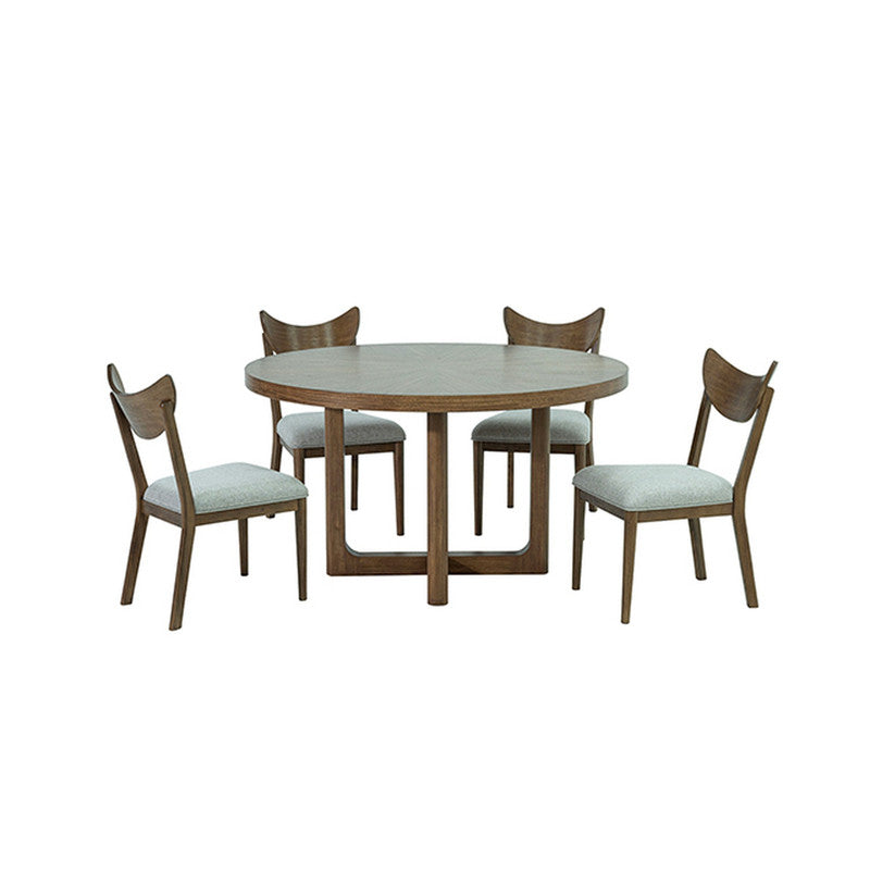 Clarksburg Walnut 5 Pc. Dining Table Set - Ornate Home