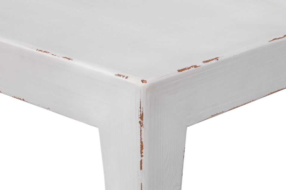 Classic Chinese Antique White Cocktail Table - Ornate Home