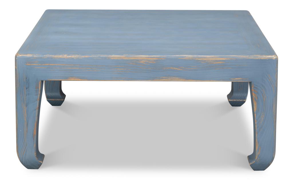 Classic Chinese Blue Cocktail Table Blue - Ornate Home
