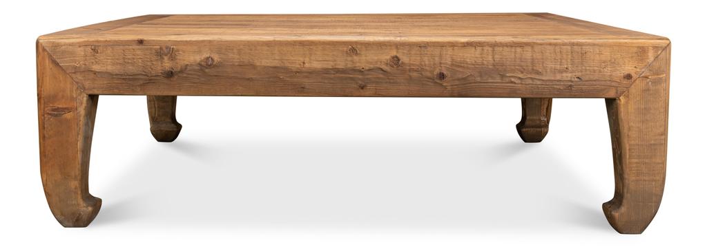 Classic Chinese Tan Coffee Table - Ornate Home