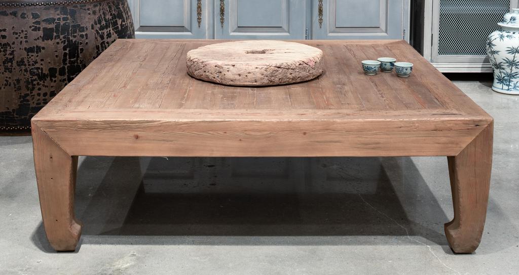 Classic Chinese Tan Coffee Table - Ornate Home