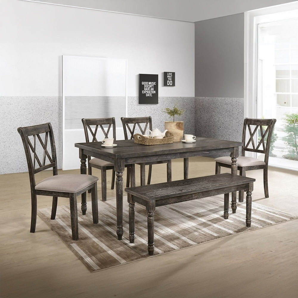 Claudia II Weathered Gray Dining Table - Ornate Home