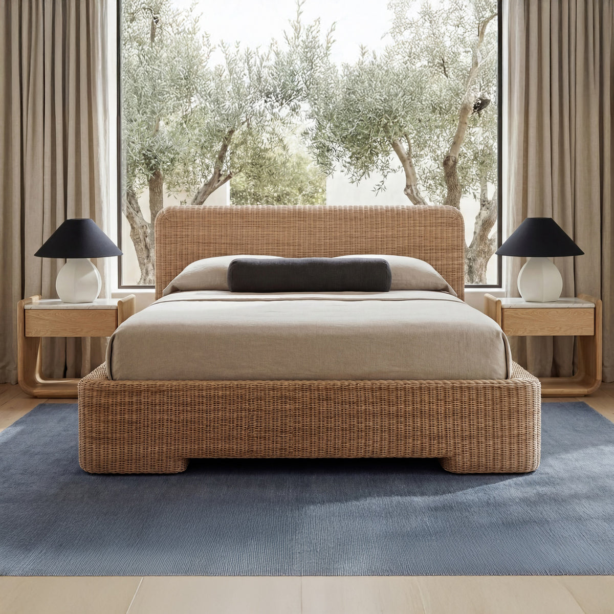 Claudia Natural Bed King - Ornate Home