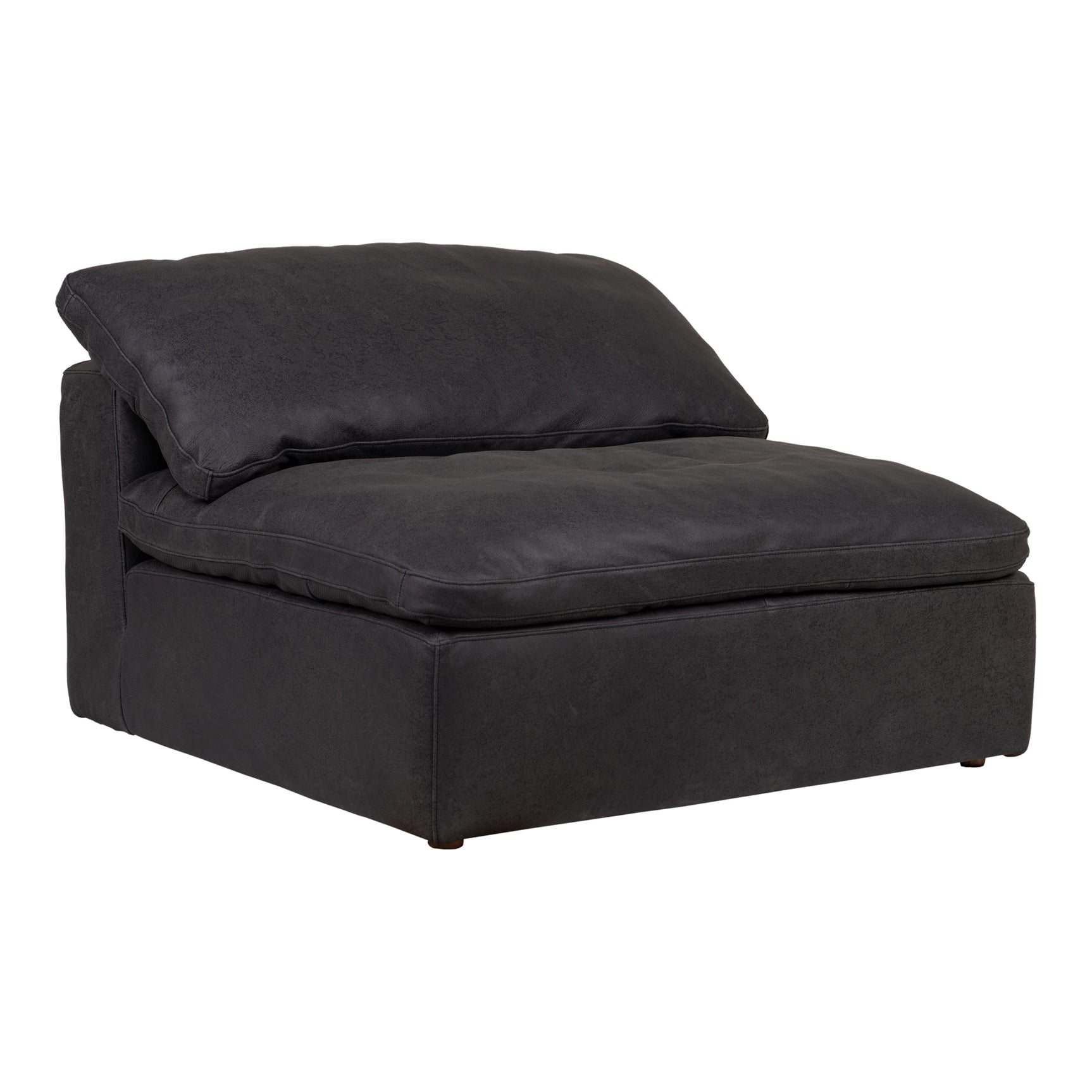 Clay Black Leather Slipper Chair - Ornate Home