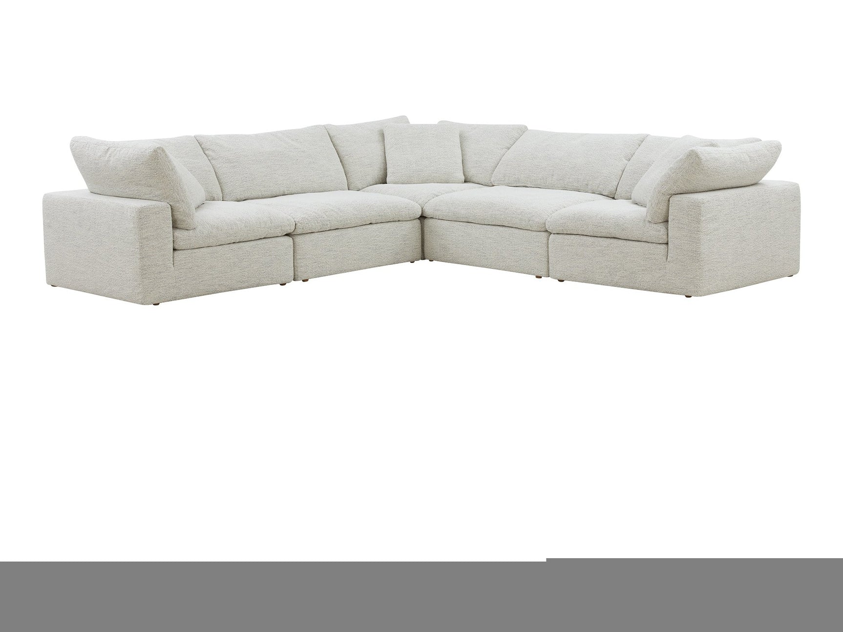 Clay Coastside Sand Classic L Shaped Modular Sectional - Ornate Home