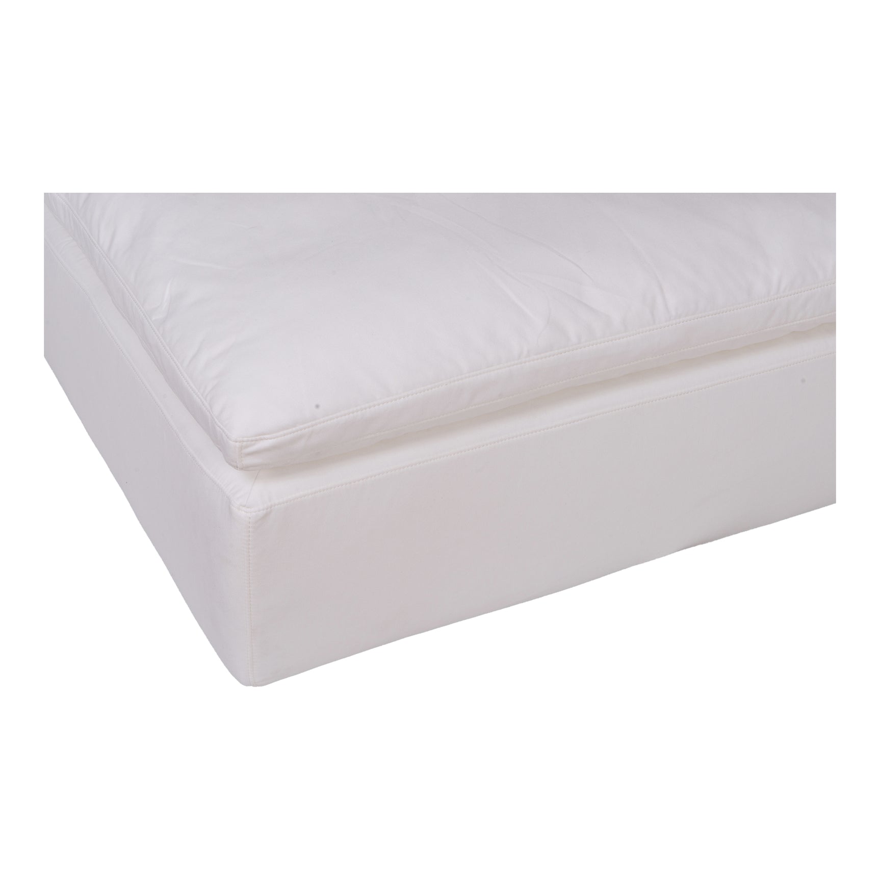 Clay Cream White Ottoman - Ornate Home