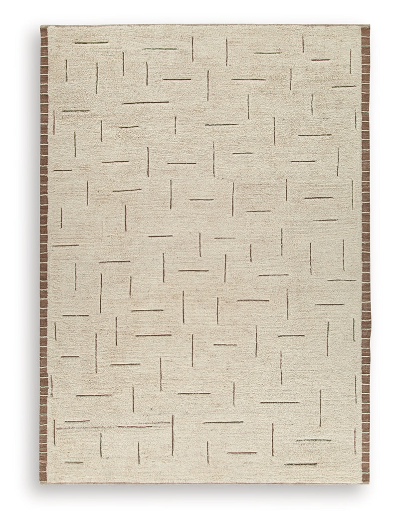 Clayman Beige/Brown Extra Large Rug - Ornate Home
