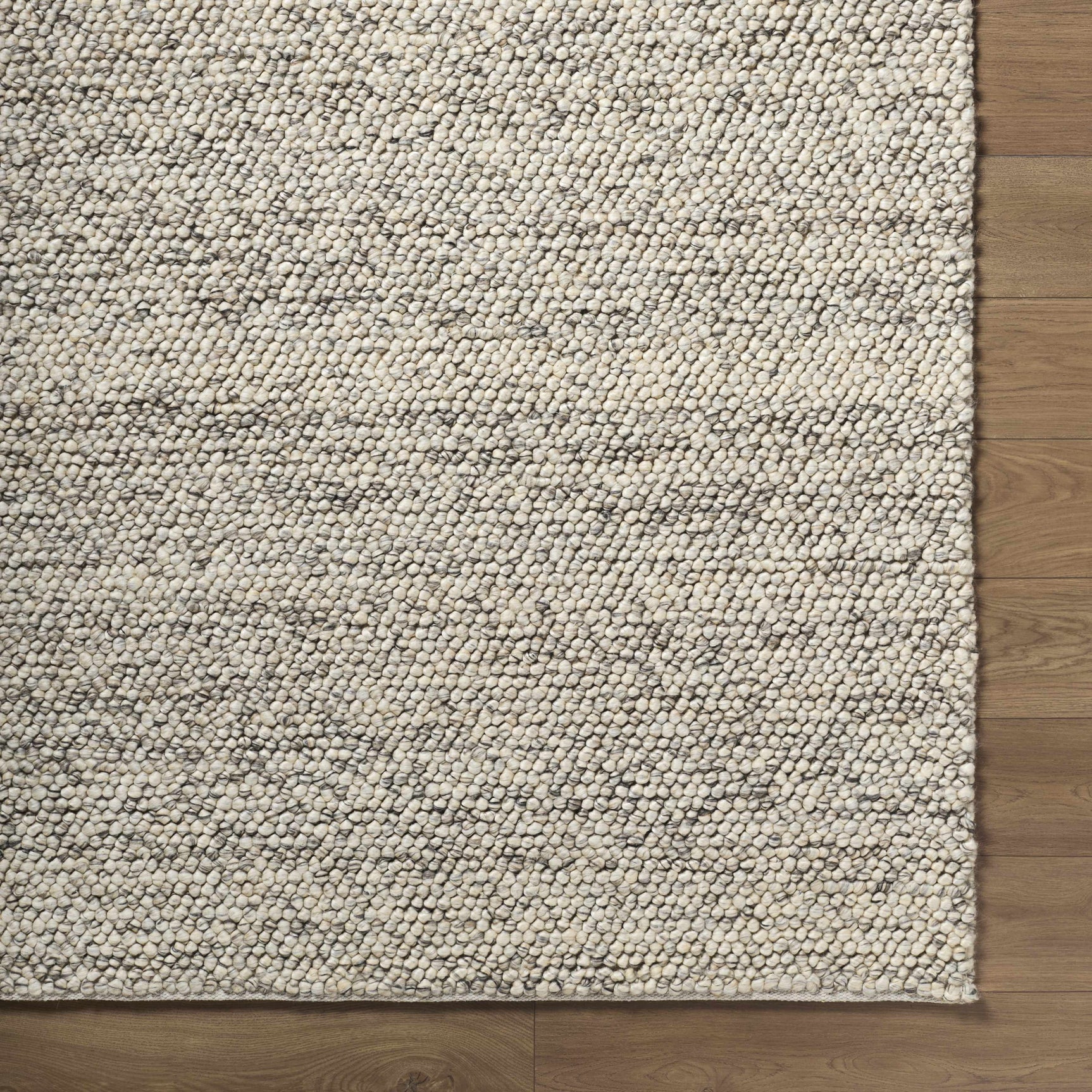 Clayne Beige & Charcoal Premium Wool Area Rug - Ornate Home