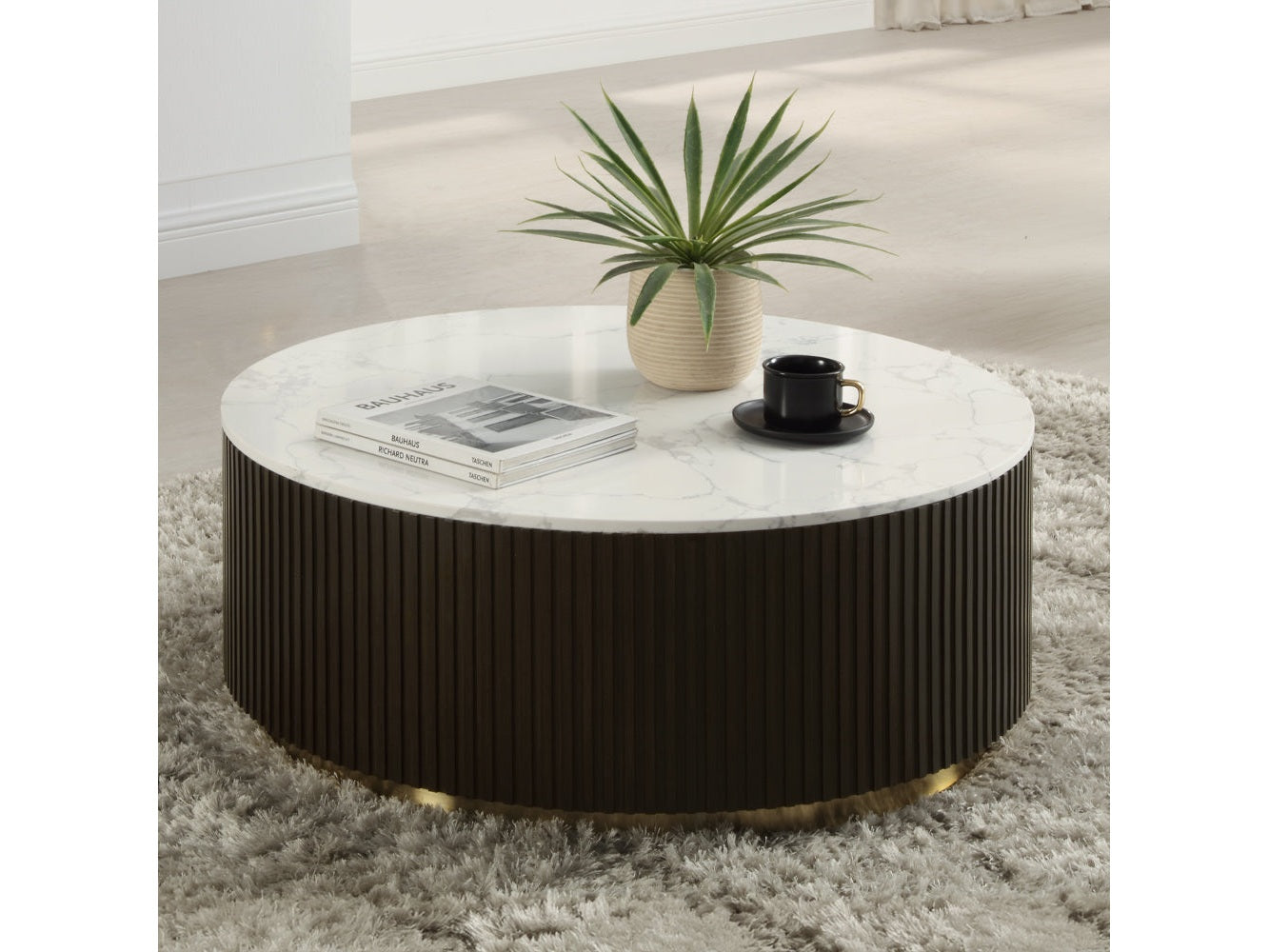 Clayten White/Espreeso Coffee Table - Ornate Home
