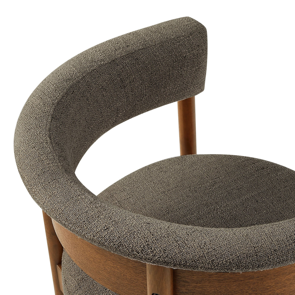 Clea Taupe Curved Upholstered Dining Chairs (Set of 2) - Ornate Home