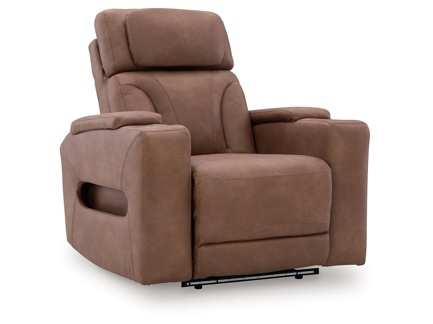 Clean-Slate Caramel Power Recliner - Ornate Home