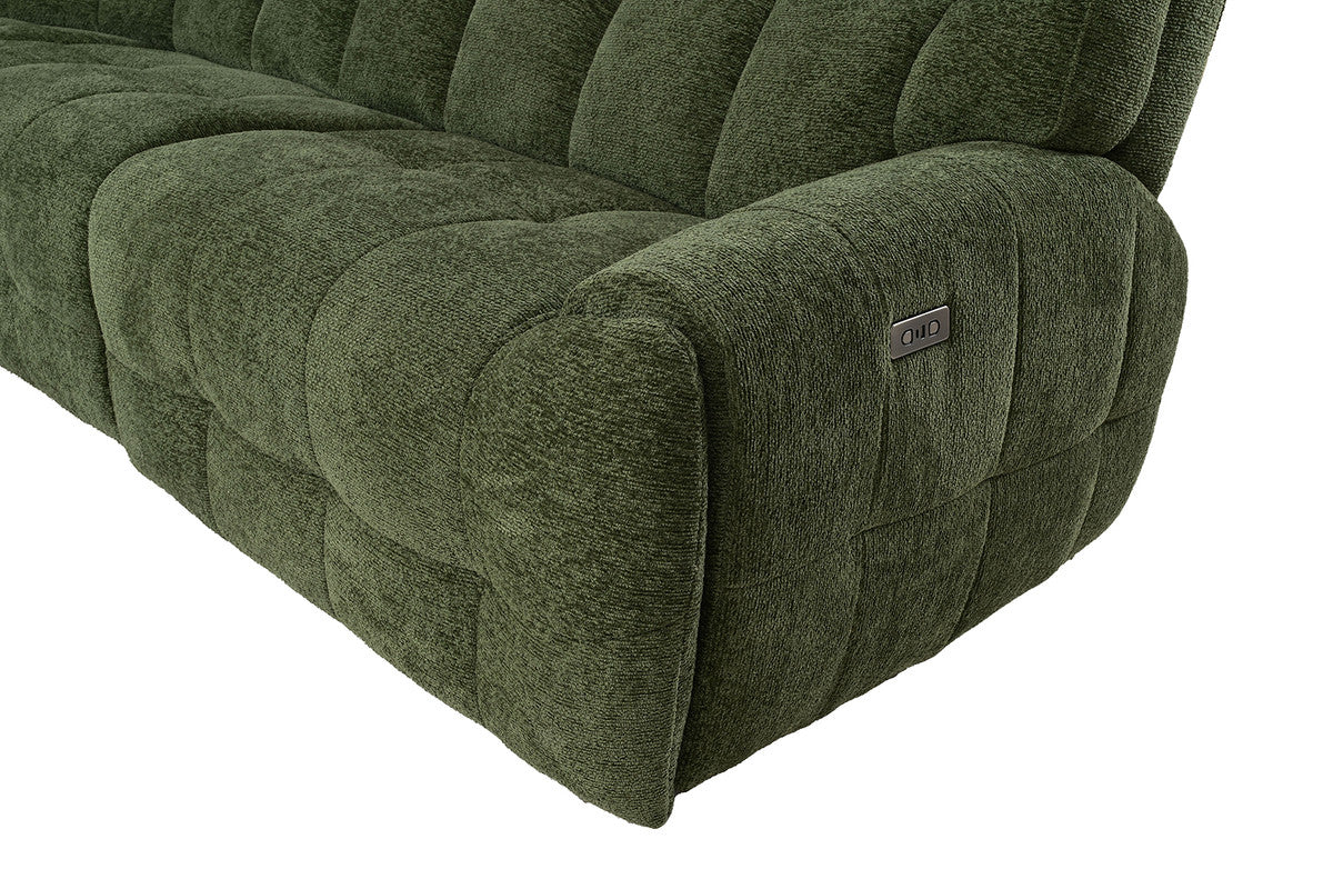 Clemens Jade Green Power Sectional - Ornate Home