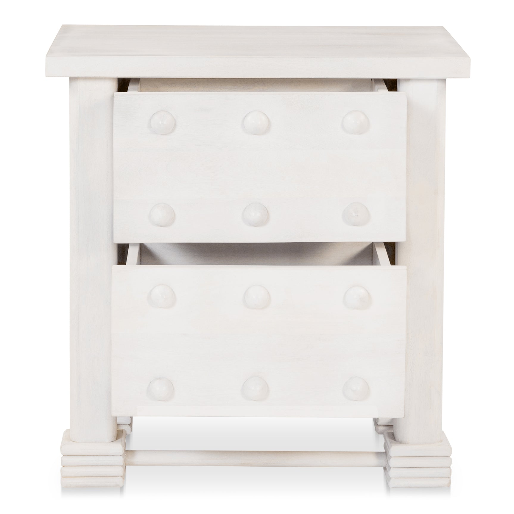 Clement Whitewashed Nightstand - Ornate Home
