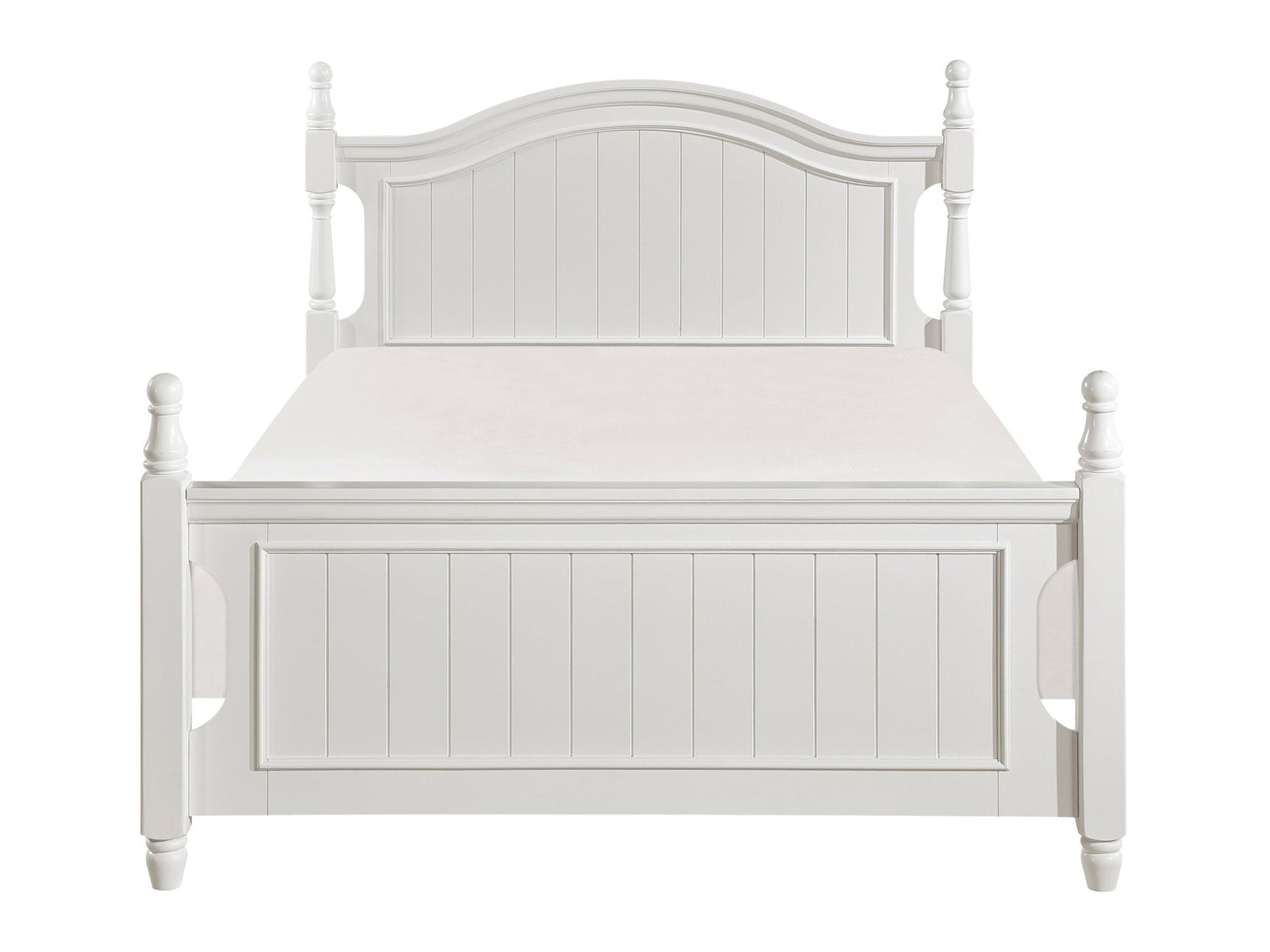 Clementine White Full Platform Bed - Ornate Home