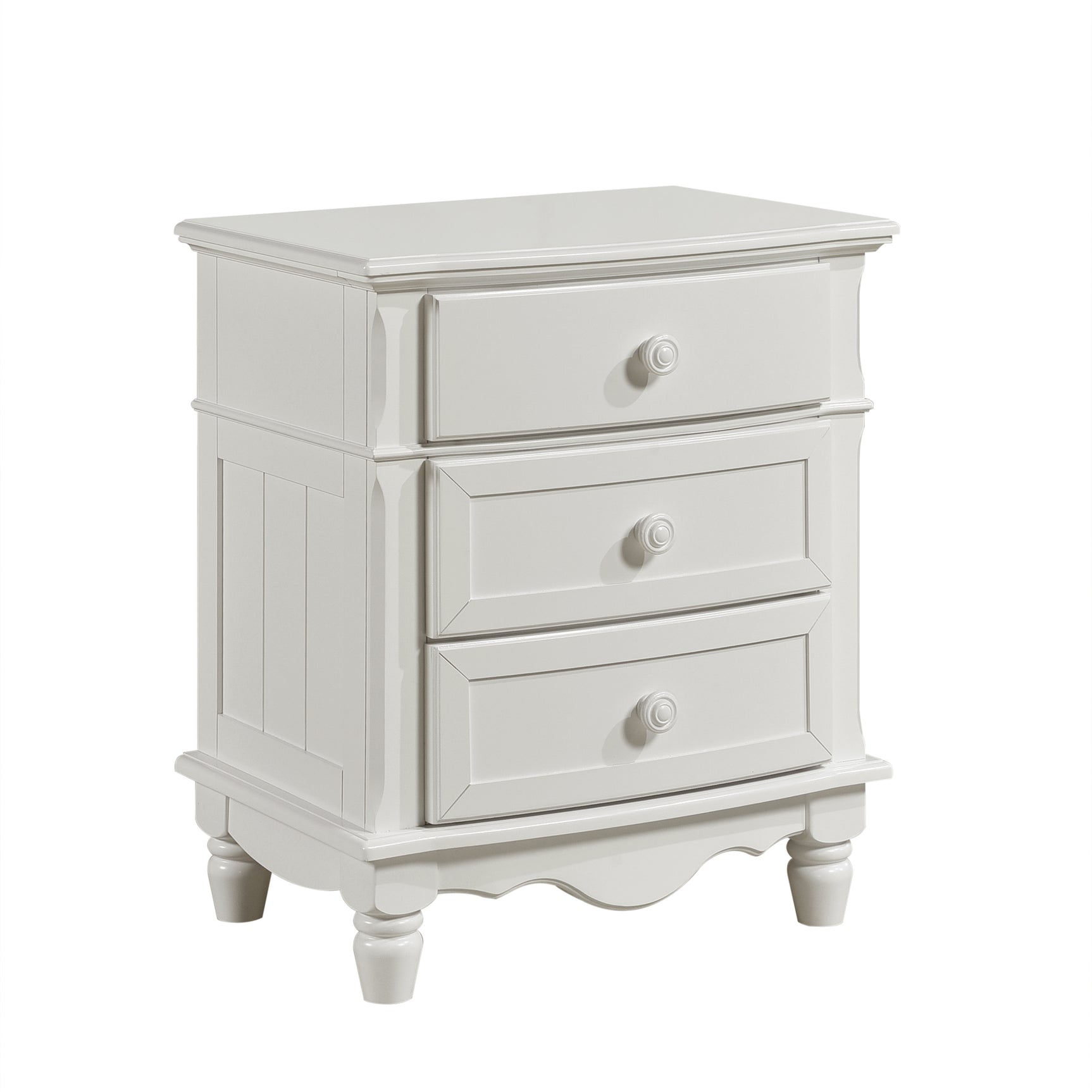 Clementine White Nightstand - Ornate Home