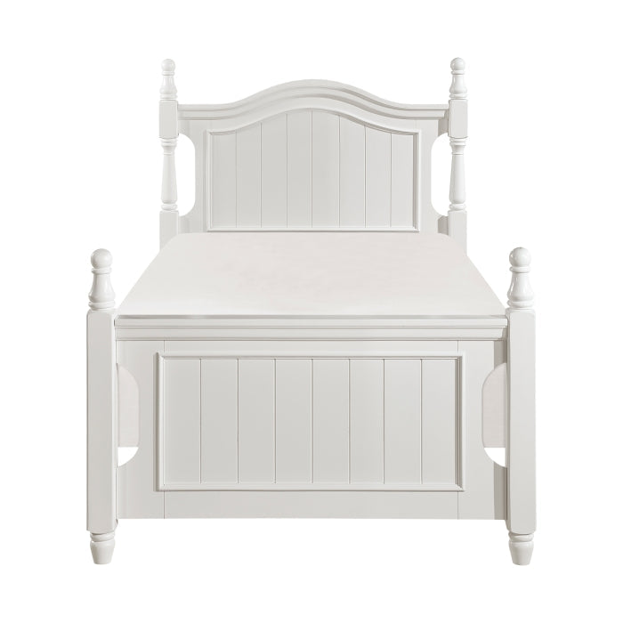 Clementine White Twin Platform Bed - Ornate Home