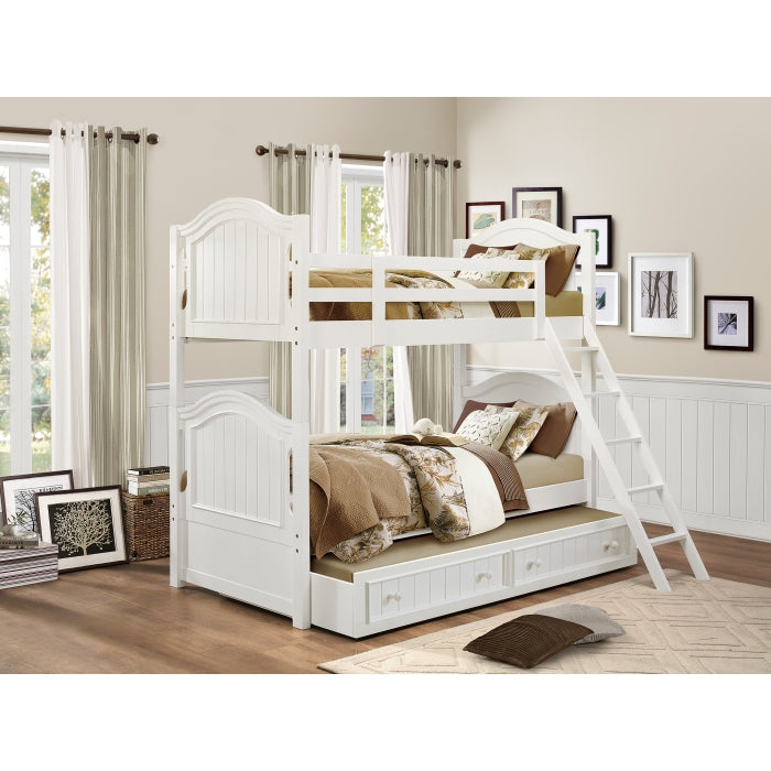 Clementine White Twin/Twin Bunk Bed - Ornate Home