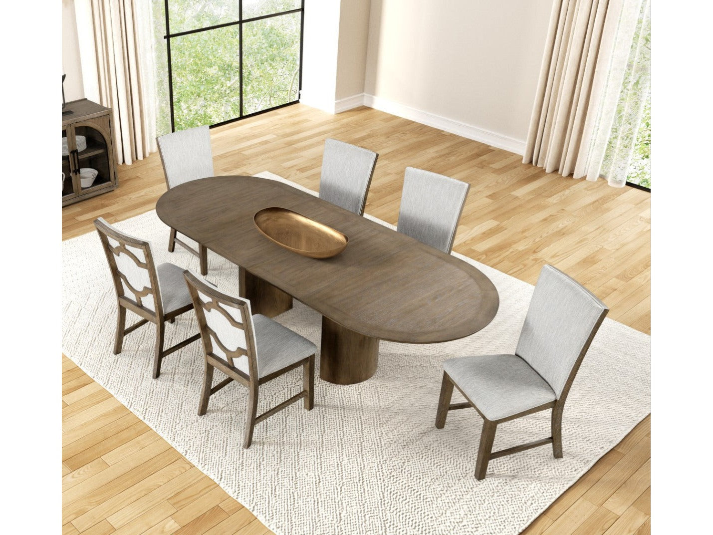 Clements Oak 7 Pc. Dining Room Set - Ornate Home